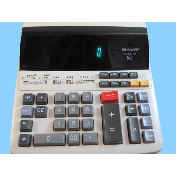 Sharp Printing Calculator EL-1197PII 12-Digit Display With Paper Roll - Picture 3 of 3